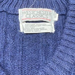 vintage Westchester classics Shetland wool sweater vest for men navy M